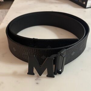MCM Matte-Buckle Mens Belt